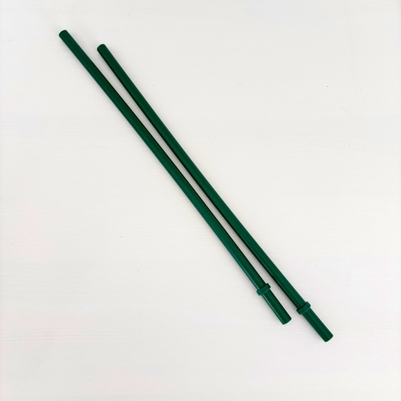 STARBUCKS (2) Green Reusable Straws - Picture 1 of 4